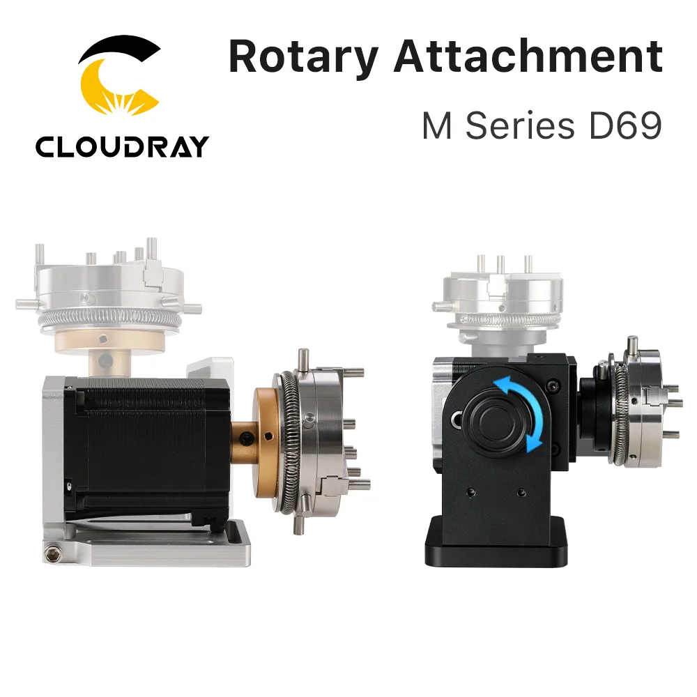 Imagem -05 - Acessório Giratório da Máquina D69m m2 Ra-m da Marcação do Laser da Linha Central da Rotação do Dispositivo Cloudray para a Máquina da Marcação