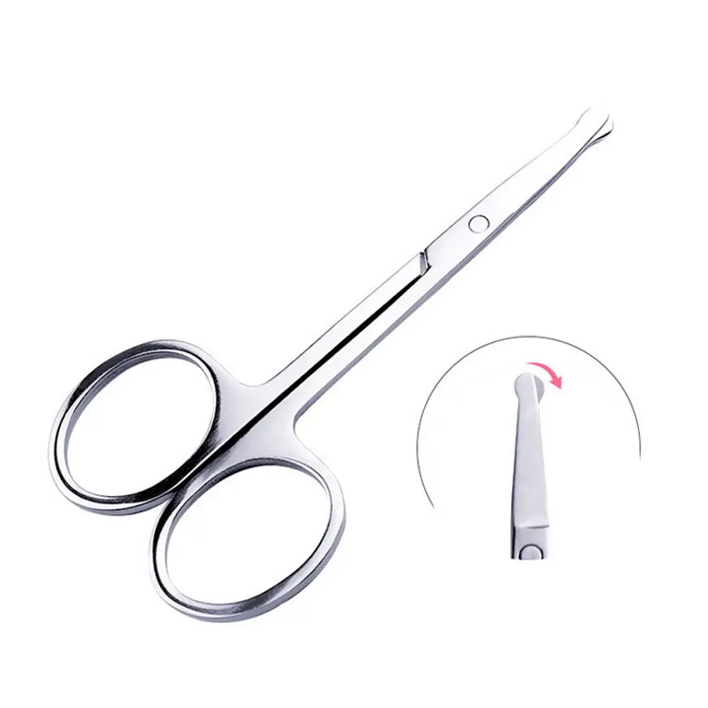 Hot Fashion Curved Nose Hair Scissors Beauty Tool Ear Facial Trimmers Stainless Steel