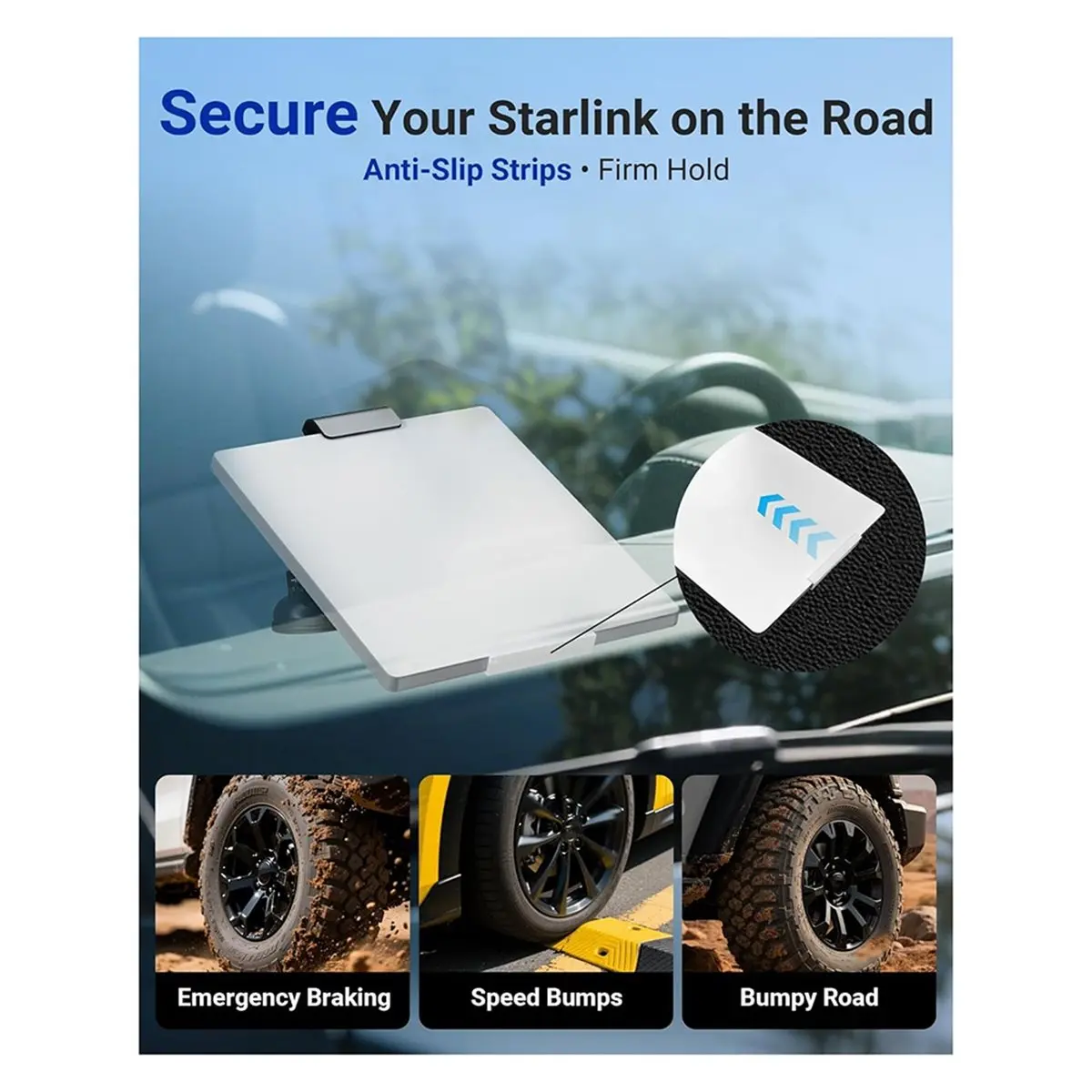 AU47-For Starlink Mini Mount - Suction Cup Kit for Car, RV, Roof, Windshield & Dashboard Kit Magnetic Bracket Mounting Rack