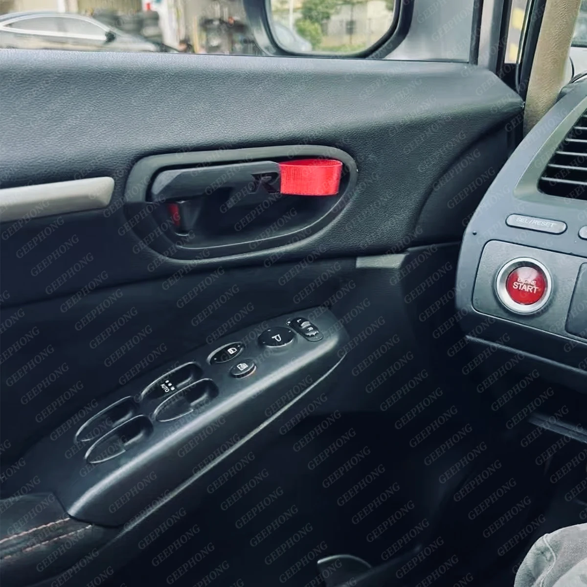 For Honda Civic 10th 8th/FA1/FD2/FD2R Type R Interior Door Pull Handle Strap Rope Modified 3D Printed Nylon Car Accessories10