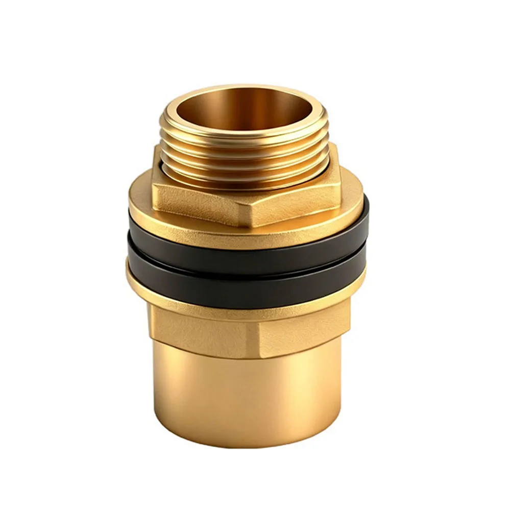 Brass 3/4 Inch Straight Thread Fitting for Rain Drainage Systems Aquarium Water Flow Control and Tub Installations
