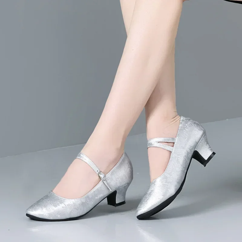 

High Heels Dance Shoes Women Mary Jane Shoes Big Size Ballroom Jazz Tango Dance Shoes For Outdoors Dancing For Women