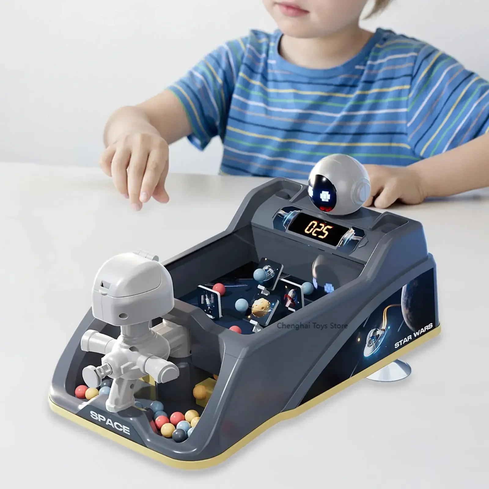 

Pinball Machine Parent Child Interaction Developmental Toy Marble Game for Birthday Gift Boys Girls Preschool Kids Ages 3 4 5 6