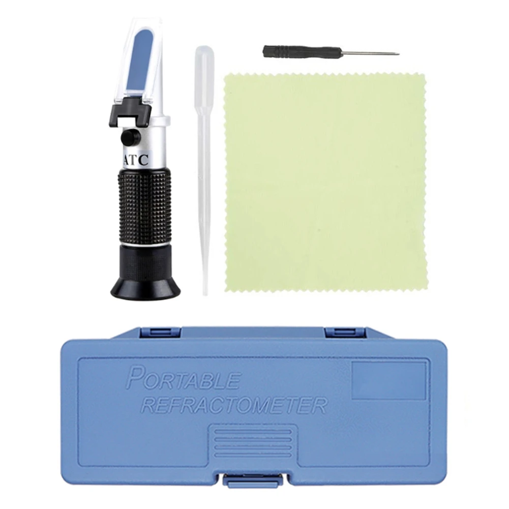 AA94-Honey Refractometer  With ATC Refractometer For Honey Moisture Multifunctional Handheld Antifreeze Freezing Point Meter