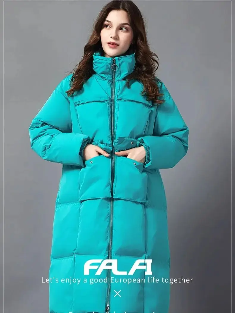 Fit -20℃ Cold Winter Coats Super Thicker 90% White Duck Down пуховая куртка Coats Female Warm Longer Green Down Parkas wy1830