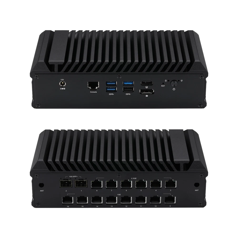 راوتر جدار الحماية Q30900SP مع 2 ×I226-V 2.5 جيجابت LAN، 2 × Intel JL82599ES SFP+، 8 × Realtek RTL8153B جيجابت LAN