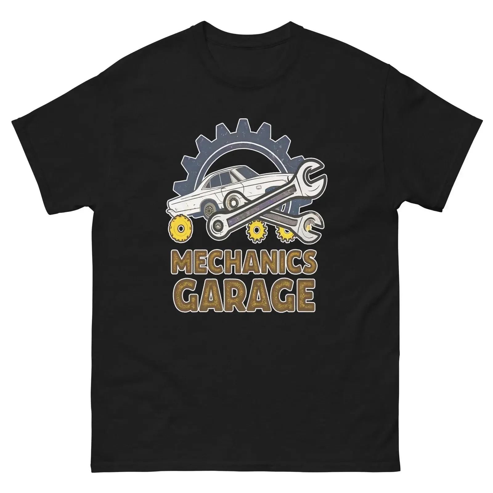 Garage Mechanic T Shirt Every Day Location Place Building vintage Washed Slightly Unisex homme Top For Everyday Wear Stylish