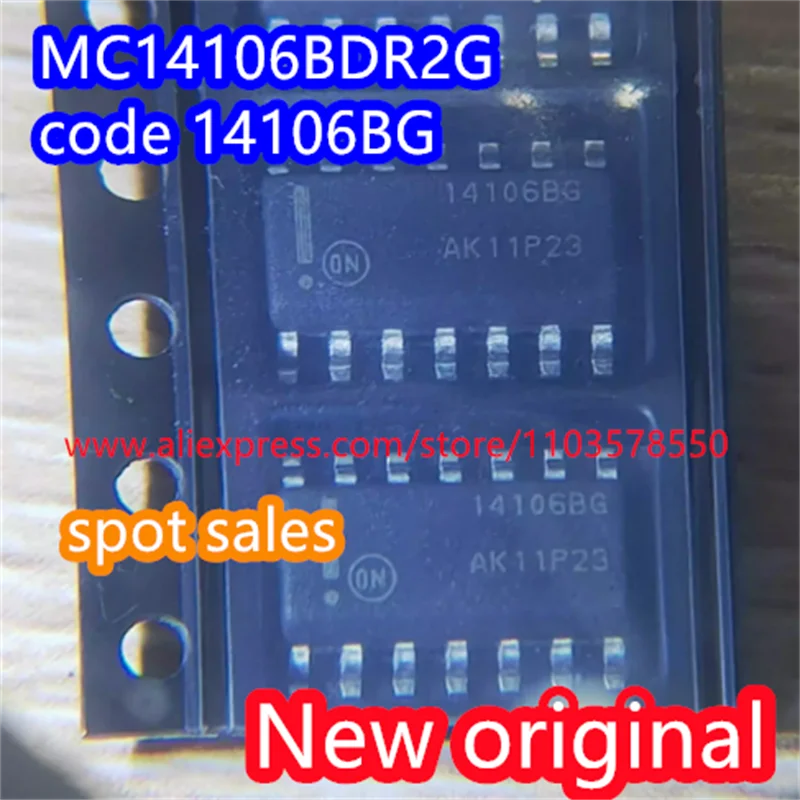 

50PCS Brand new original MC14106BDR2G patch SOP14 six channel inverter trigger IC chip MC14106 code 14106BG