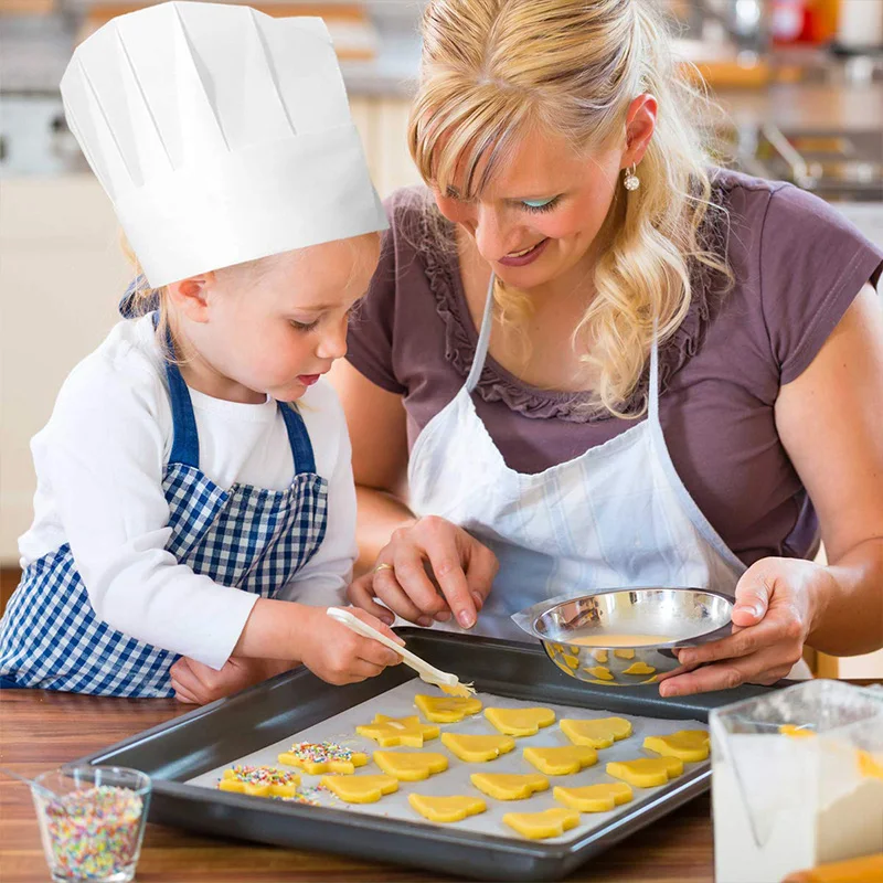 20 Stück Kinder Küchen hüte Kindergarten Backen handgemachte Kinder Kochhut Einweg Vlies Kappe Junge Mädchen DIY Studio Kappen