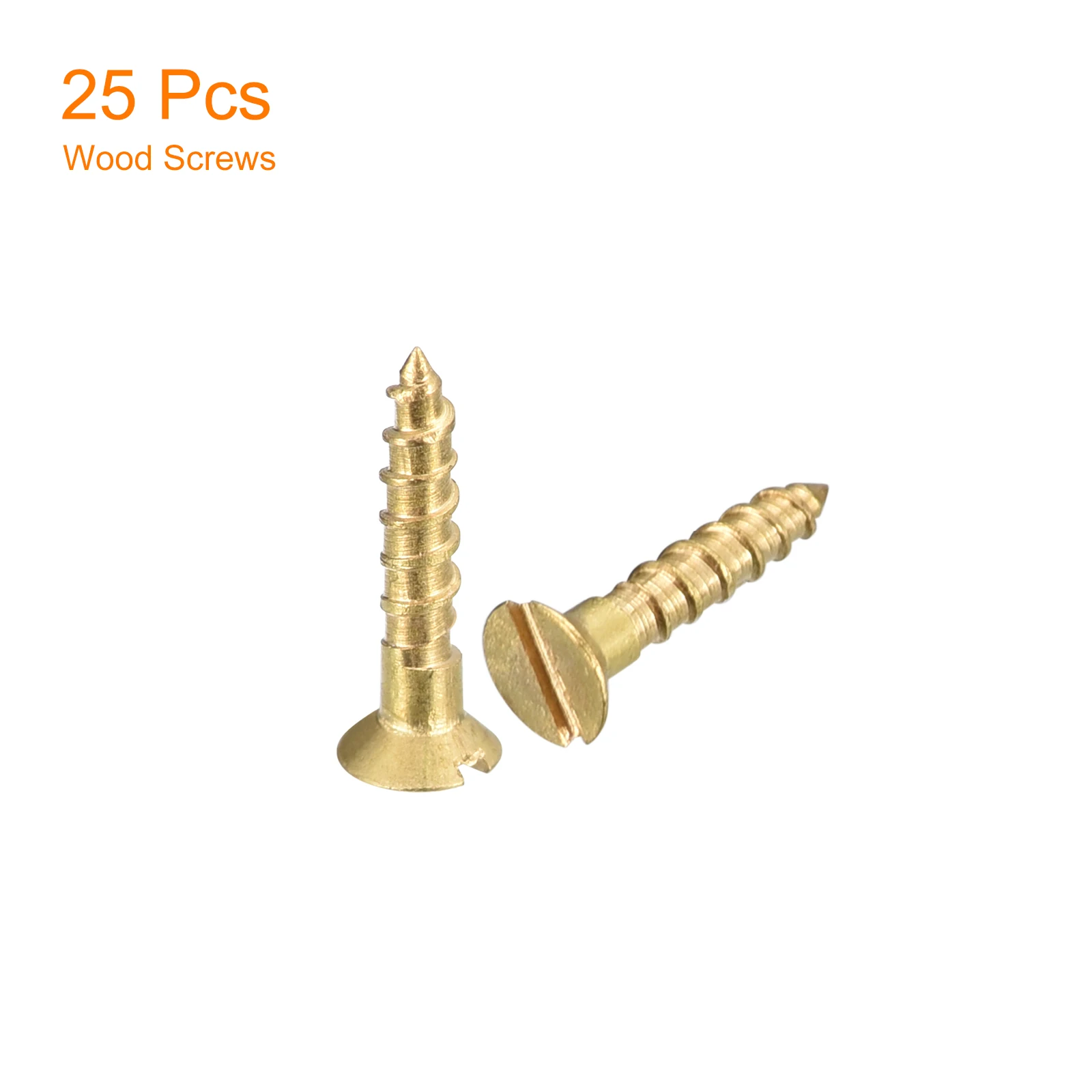 15-200Pc Brass Slotted Drive Flat Head Wood Screws Slotted Pan Outlet Head Bolts Self Tapping Screw M1.6M2 M2.5M3 M4M5 M6 8-60mm