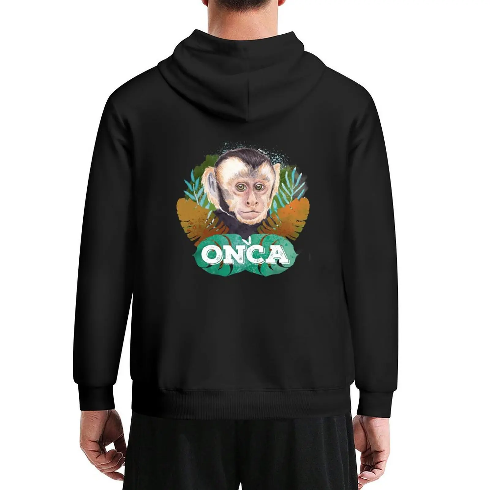 

Amuya the nasturtium monkey Hoodie men wear men's clothes japanese style men's sweat-shirt hoodies for men