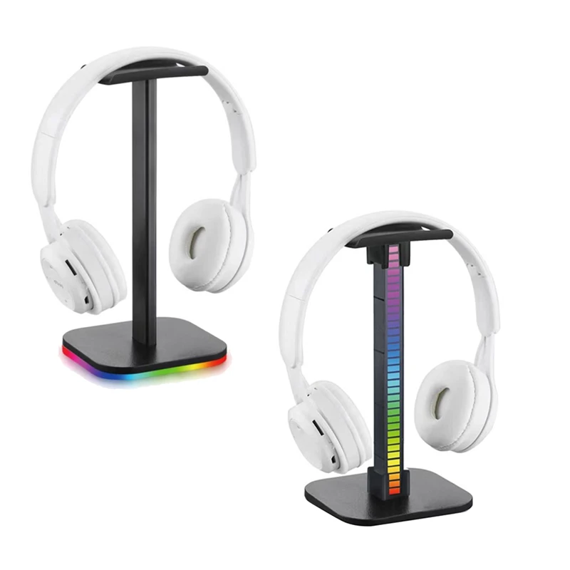 Soporte de auriculares RGB para juegos, soporte de exhibición de escritorio para auriculares