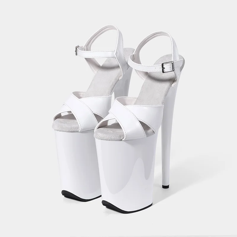 

23Cm Simple Style Cross Open Toe Exotic High Heel Sandals Pole Dancing Shoes For Women