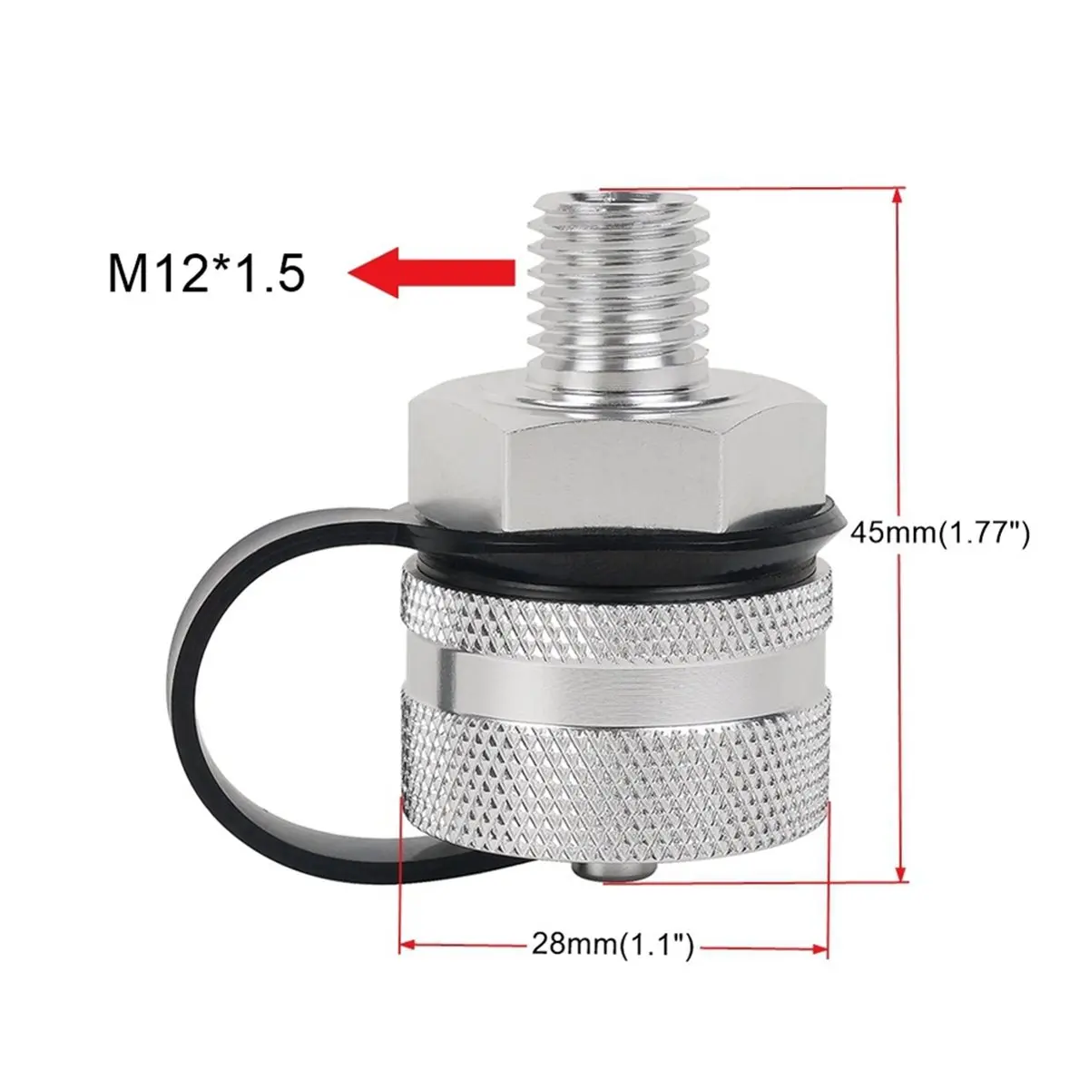 #97F (Silver)M12x1.5 Car Oil Drain Valve Aluminum Alloy Quick Drain,Automotive Parts & Accessories