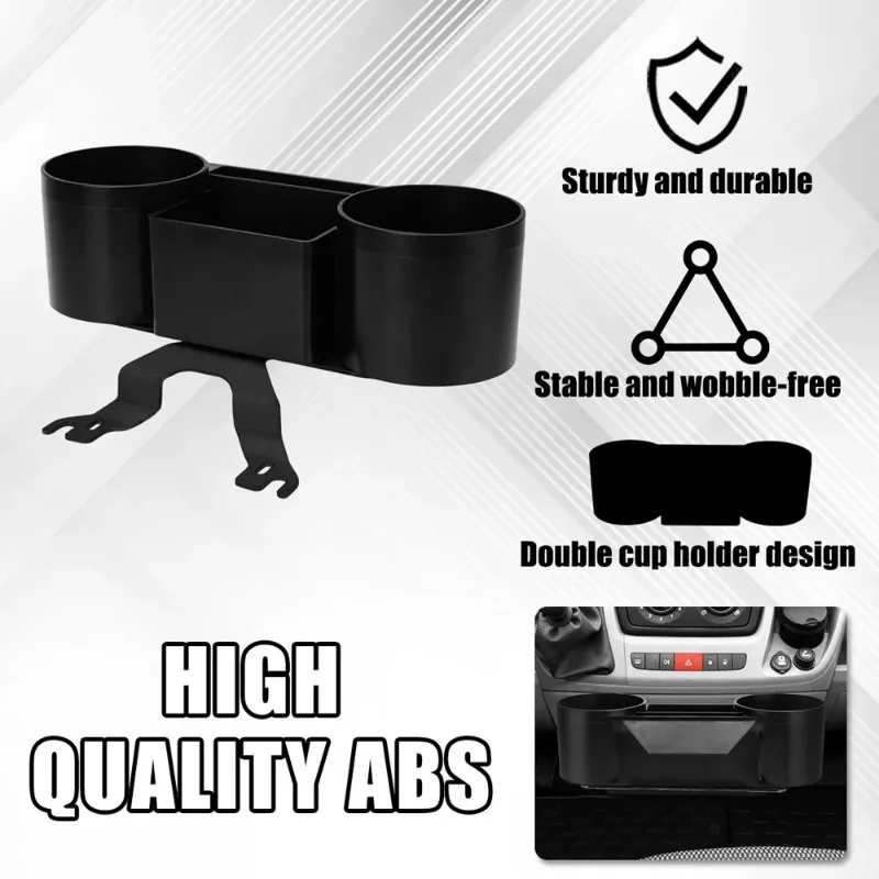 1pc Car Cup Holder With Mounting Bracket For Fiat Ducato Peugeot Boxer Citroen Relay Van Centre 2007+ Double Coffee Cup Holder