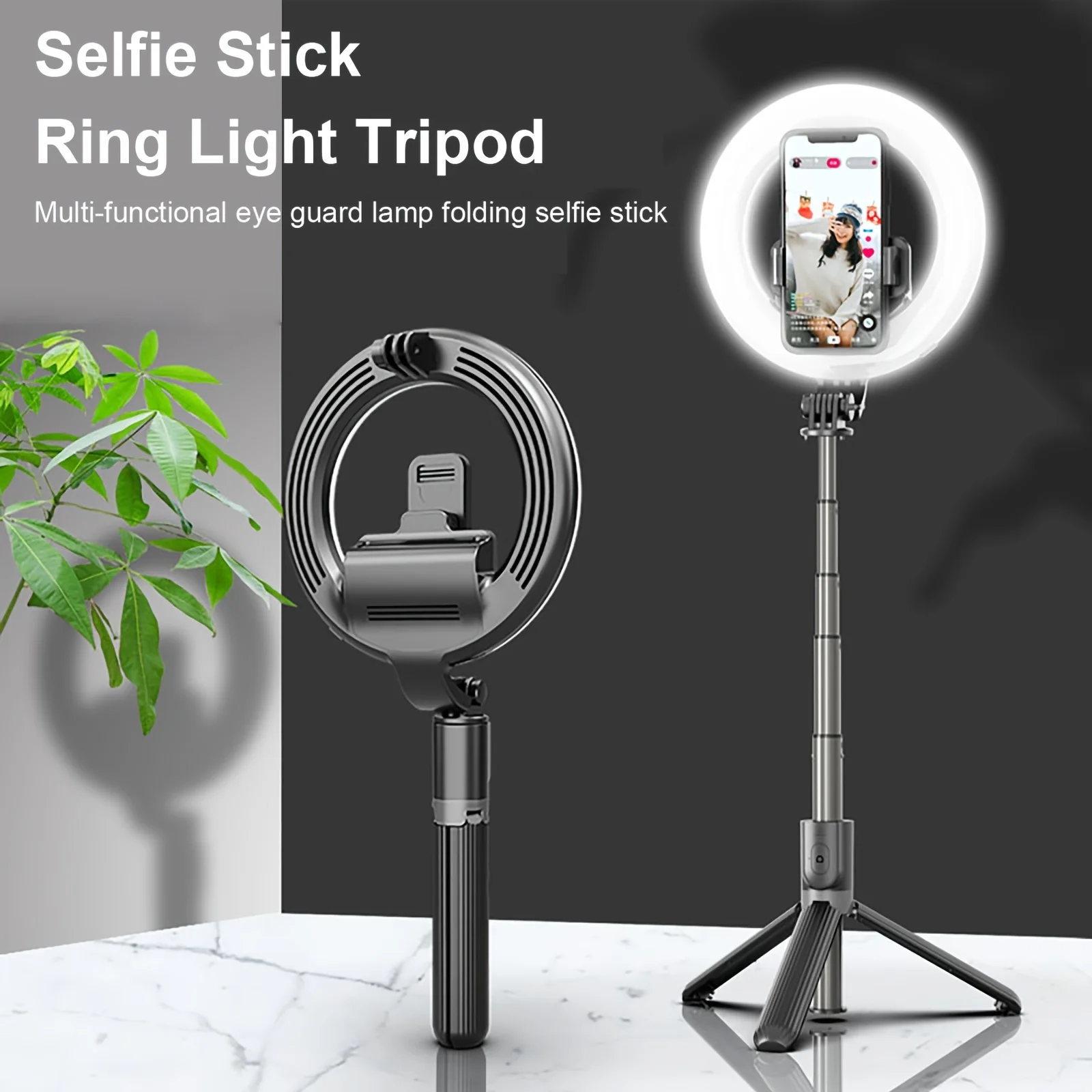

6'' Selfie Ring Light With Stand And Phone Holder, Video Conference Lighting With Remote For Makeup, Lighting For Computer/Lapto