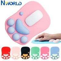 Cute Ergonomic Cat Paw Mouse Pad Wrist Support Silicone Mat For Office & Home Computer & Mac Laptop Gaming Desk Decor Mousepad