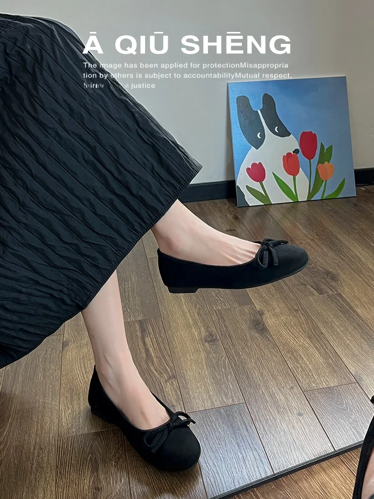 chaussures-plates-de-ballet-souples-pour-femmes-a-enfiler-bout-rond-avec-nœud-interieur-en-cuir-semelle-exterieure-en-caoutchouc-pour-toutes-les-saisons