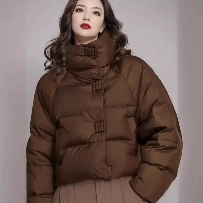 2026 New Cotton-padded Clothes for Women' Winter Short Loose and Thickened Clothes Foreign-style Jackets Bread Clothes Small Top
