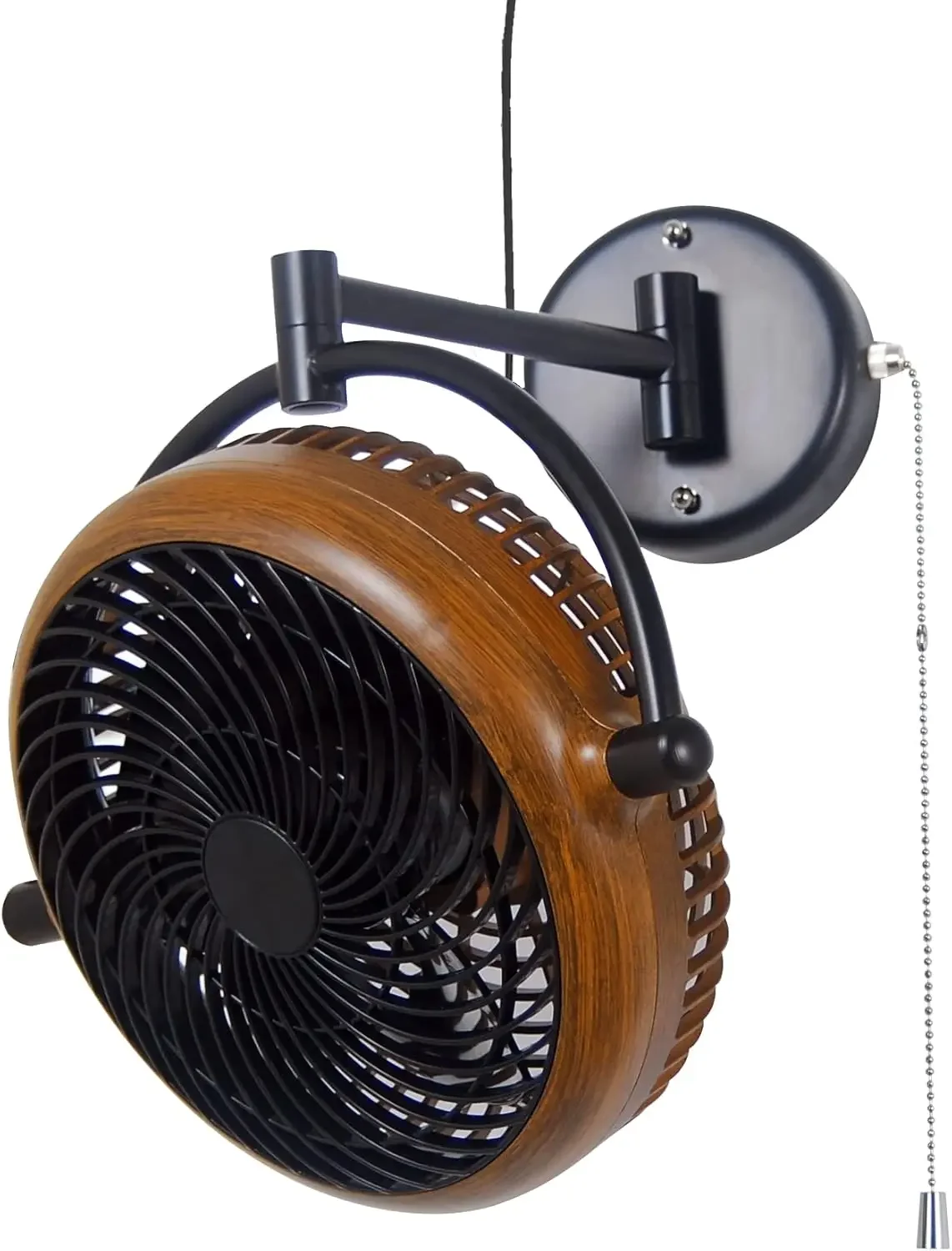Mount Swivel fan with Folding Arm (Walnut)