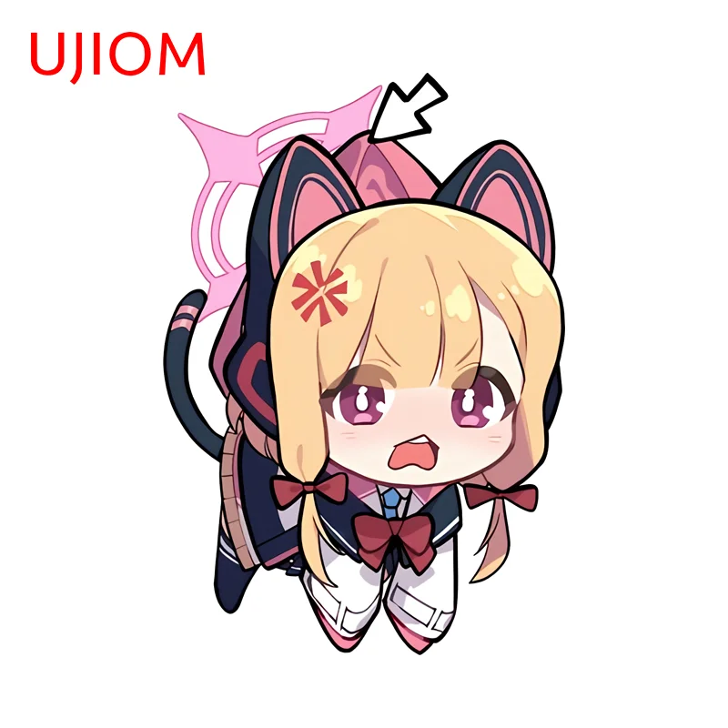 UJIOM Blue Archive Momoi Midori Cute Wall Sticker Amusing Angry Cartoon Girls Refrigerator Decor Creative Bedroom Laptop Decals