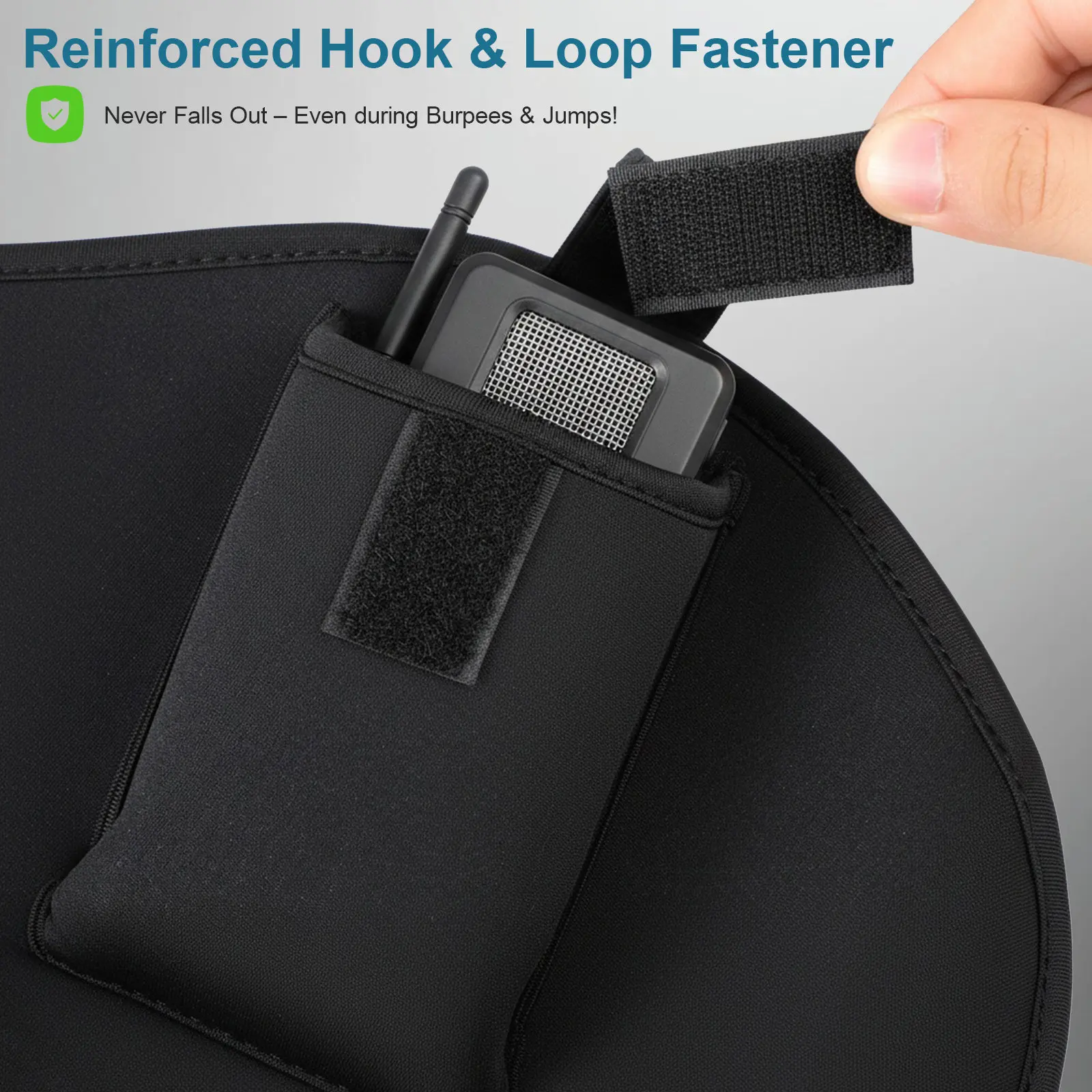 Adjustable Mic Belt Fitness Waist Pack Neoprene Microphone Carrier Bag Running Waist Fanny Pack Storage Belt for Gym