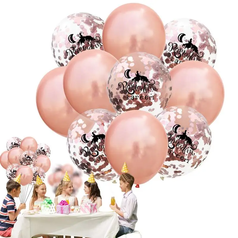 

Eid Al Fitr Balloons Ramadan Eid Party Decorations Set Balloons Kit Eid Al-Fitr Decor Festive Pink Balloons Set Outdoor Eid Deco