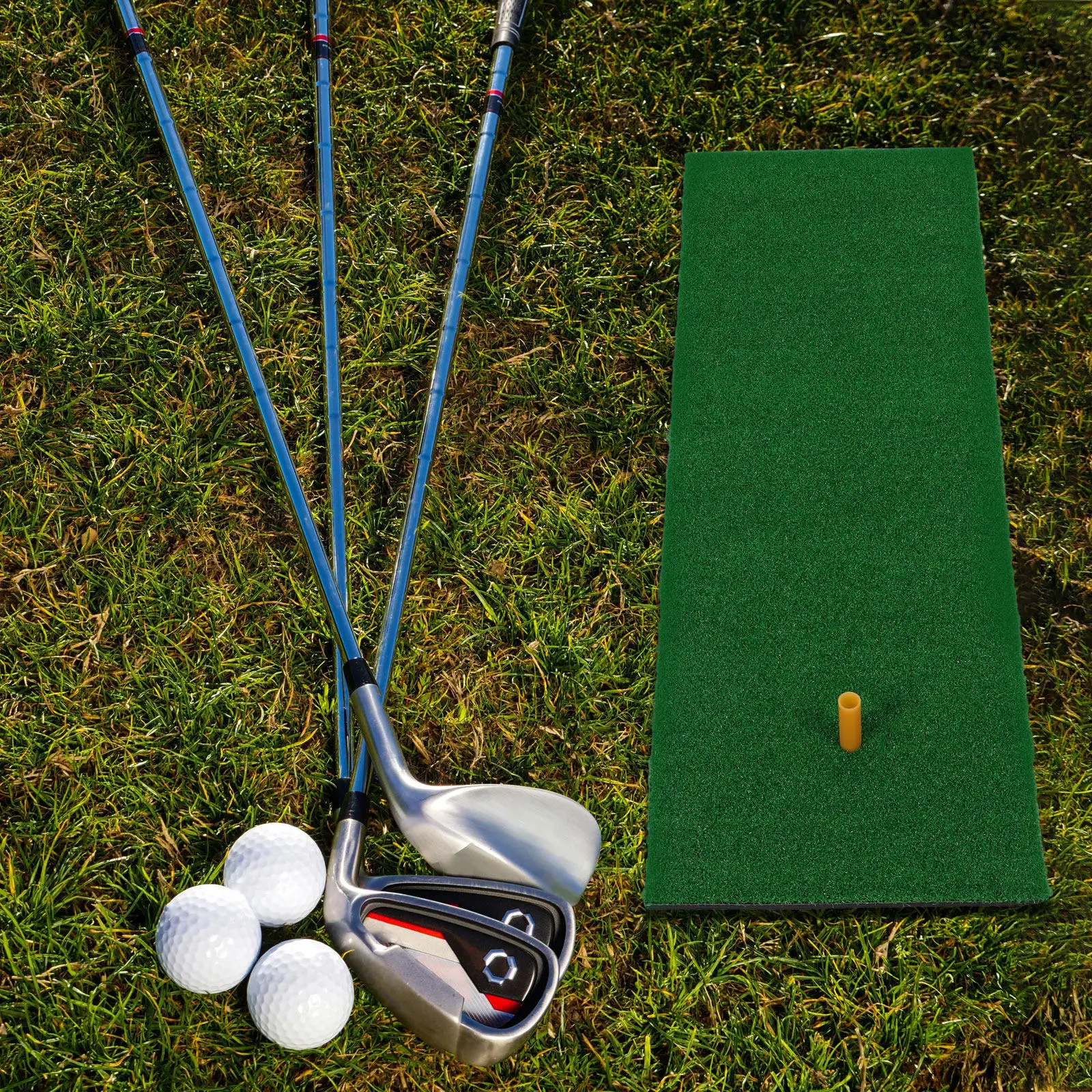 

Коврик для тренировок по гольфу, сверхпрочный, из искусственного газона, портативный, для использования в помещении, для улучшения свинга и отработки навыков паттинга