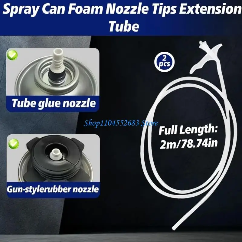 Y6GD 2Pcs Sprayer Foam Nozzle Extension Tube Replacement for Sprayer Can Foam Caulking Insulation Painting Easy Installation