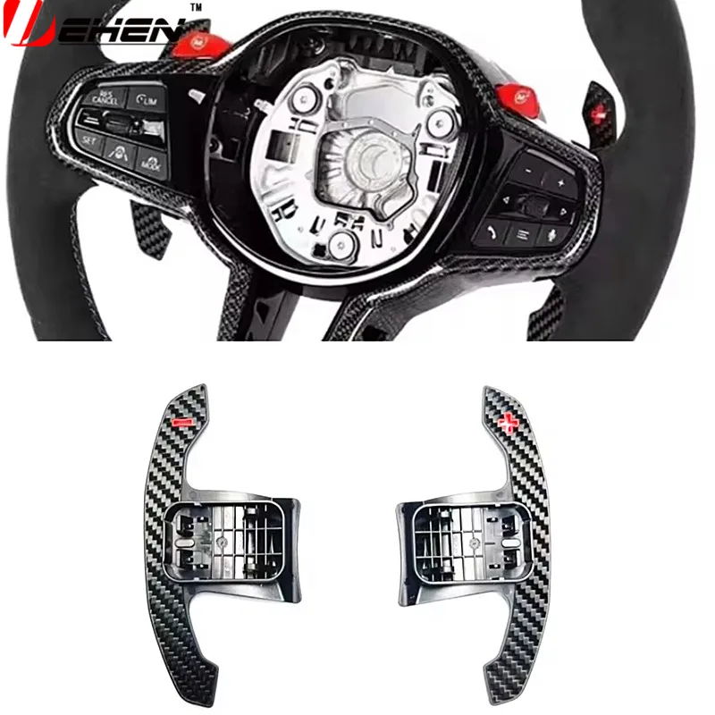 

Оригинальные карбоновые переключатели в стиле M3 M4 для BMW X3 X4 X5 X6 3/4/5Series G20 G30 G01 G02 G05 G07 Удлинитель рулевого колеса автомобиля