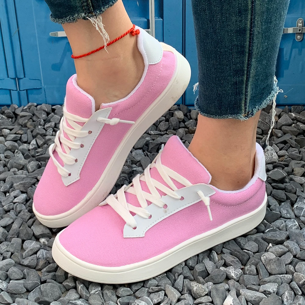 A Pair of Women's Casual Style Sneakers, Walking Shoes, Student Running Shoes, New Spring 2026 Models in Red, Black, Coffee Color, Rose Red, Orange, Pink, Flat Shoes, Comfortable Soft Sole, Round Toe, Slip-On, Couple's Valentine's Day Travel Season Fashion Gift Women's Shoes view 4