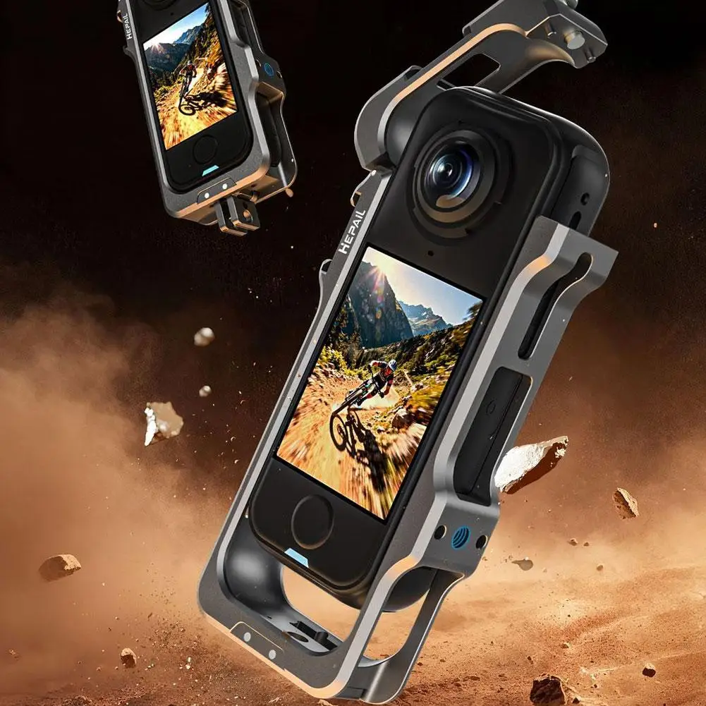 Metalowa klatka ochronna ze stopu aluminium do Insta360 X4 Air, rozszerzona rama ochronna, etui króliczka V5R7 — zdjęcie produktu 3