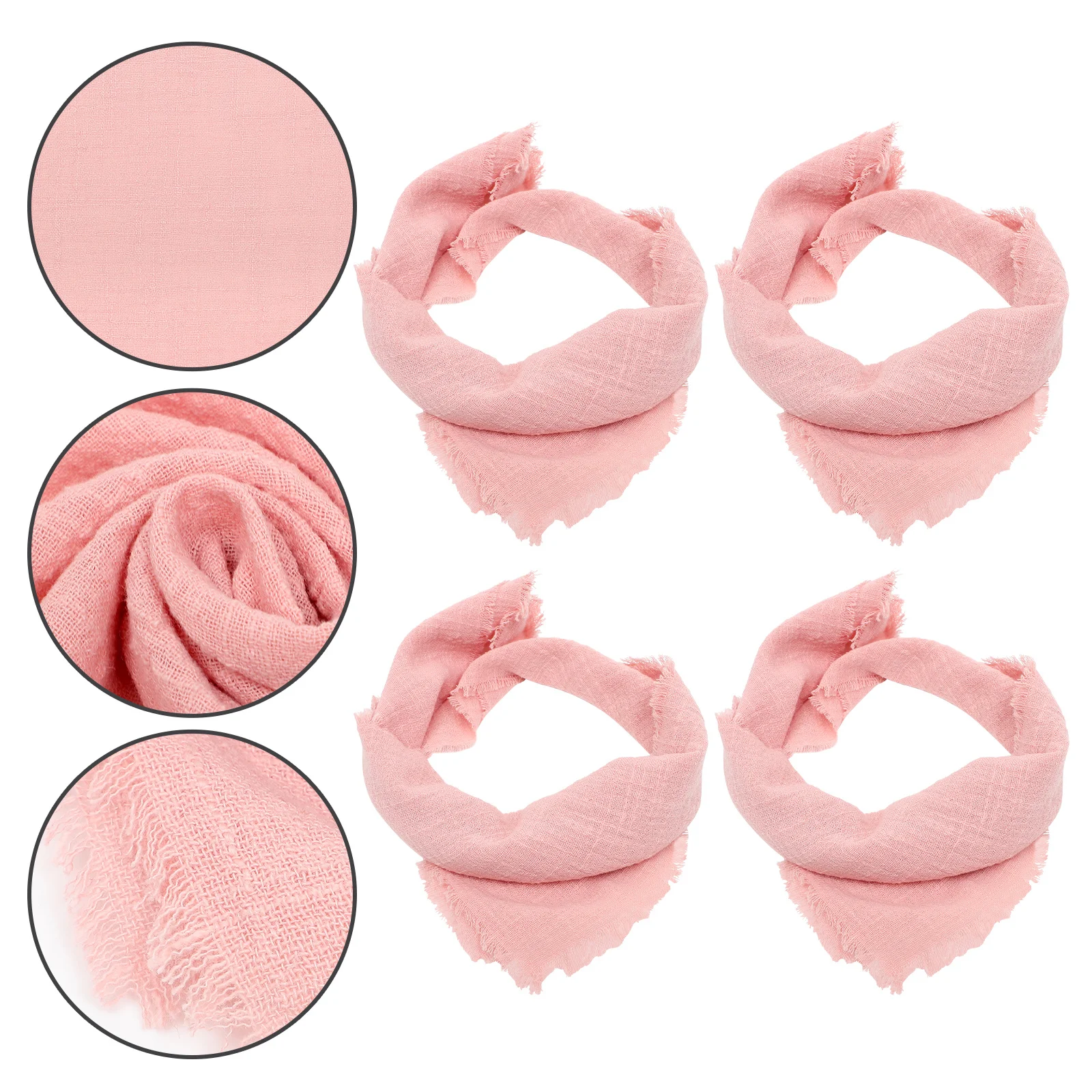 

4Pcs Cotton Linen Gauze Table Napkins Square Dinner Napkins Wedding Party Reusable Washable Decorative Cloth Napkin Festival