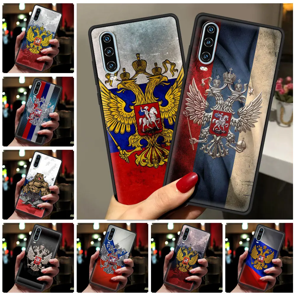 Russian Flag Phone Case For Huawei P50 P40 P30 Lite E P20 Pro Y9 Y7 Y6 2019 P Smart 2021 Z Y6p Y7a Y9s Cover Coque Silicone