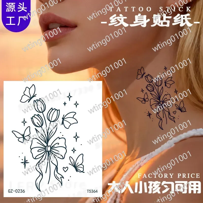 for Herbal Plant Based Semi Permanent Tattoo Stickers Waterproof Long Lasting Juice Style Body Art Decals Bulk Supply