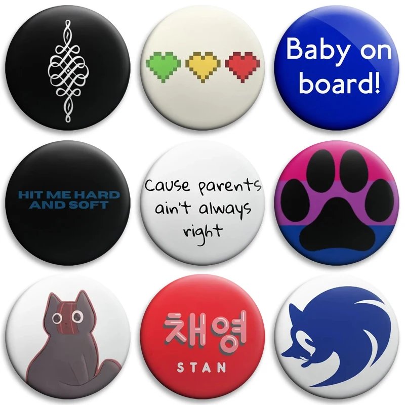 

Creative Slogan Brooch Baby on Board/ We Are The People/black Lives Matter/I Love Loona Funny Pin for Bag Decor Badge Gifts