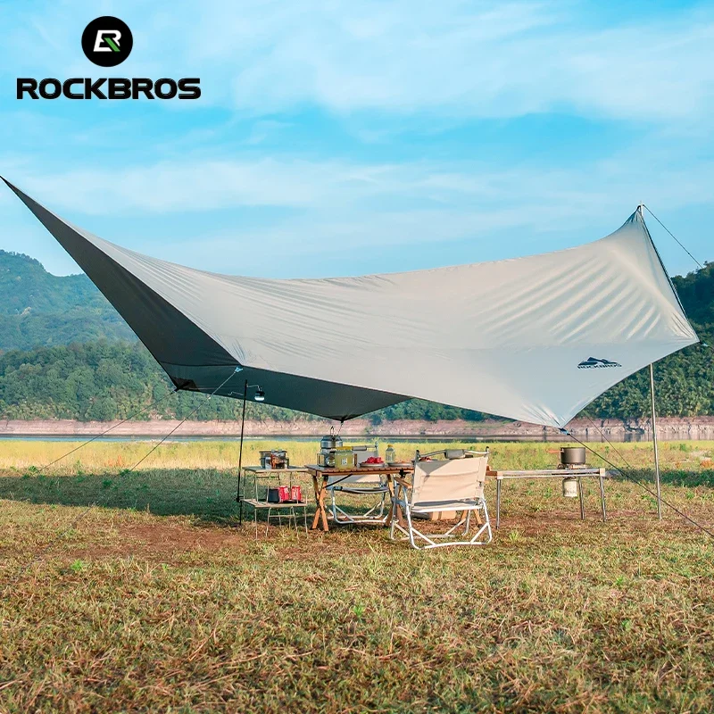 

ROCKBROS 5x5.3m Polygonal Octagonal Canopy UPF 50+ Coating Tarp Waterproof Awning Camping Outdoor Family Shade Sun Shelter