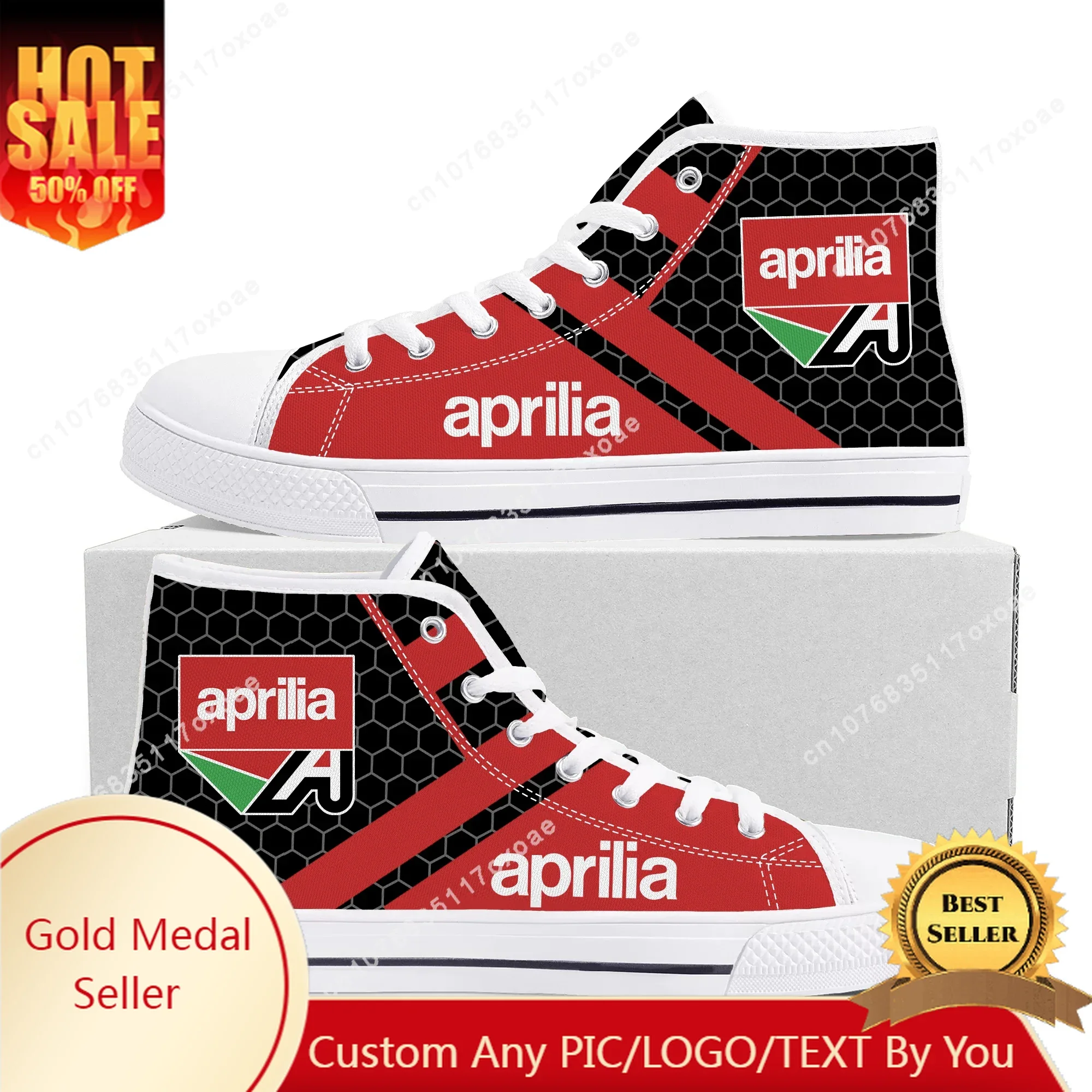 

Aprilia Shoes High Top Sneakers Mens Womens Teenager High Quality Canvas Sneaker couple Casual Shoe Customize Shoes