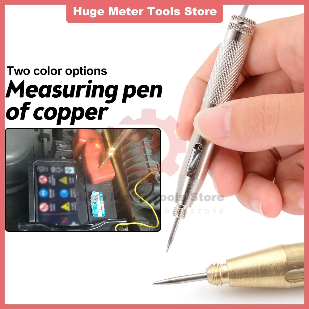 

DC6V 12V 24V Circuit Voltage Tester Lamp Test Pen for Auto Car Diagnostic Tools Detector Probe Light System Test Copper