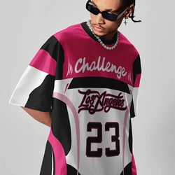 New Letter Print Casual Graphic T-Shirt Short Sleeve Sports Women's T-shirt Unisex Casual Daily Wear Summer Men's Racing T-shirt