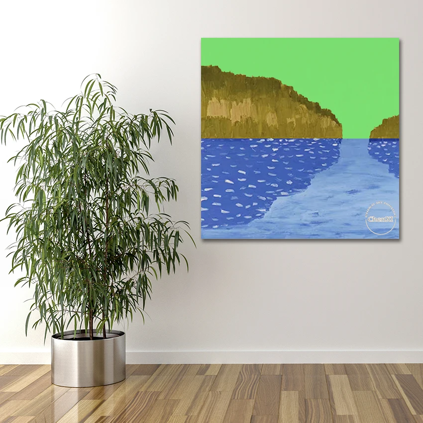 

Пейзажные абстрактные художественные картины, произведения искусства отеля, безрамная картина ручной работы на холсте, роскошный декор для гостиной, стена, новое поступление