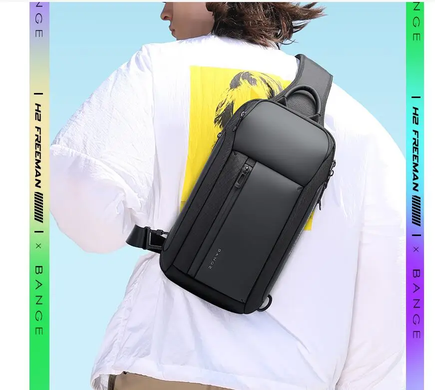 KAKA Men chest bag day pack mochilas Messenger Bags USB charging Anti Theft Cross body shoulder bags for men Male sling bags