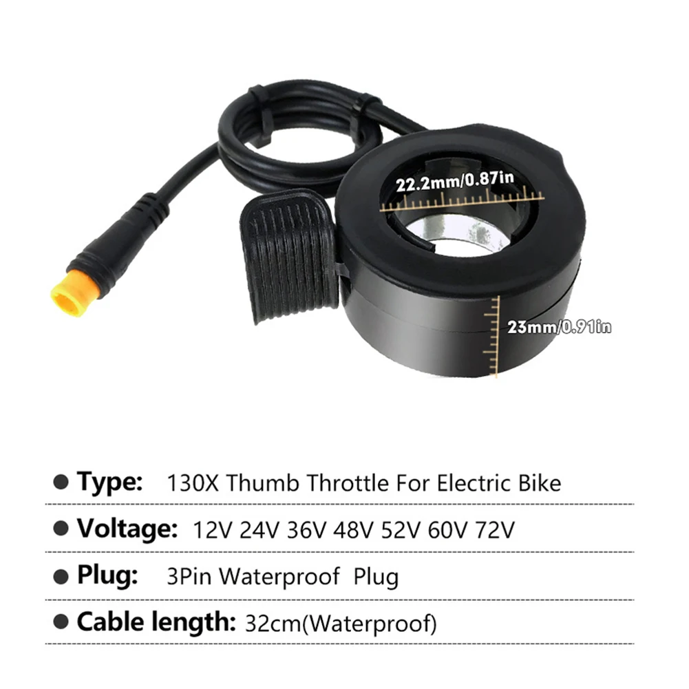 Left Right Handle Convenience Electric Bike Waterproof Connector Design Wide Voltage Compatibility X Thumb Throttle