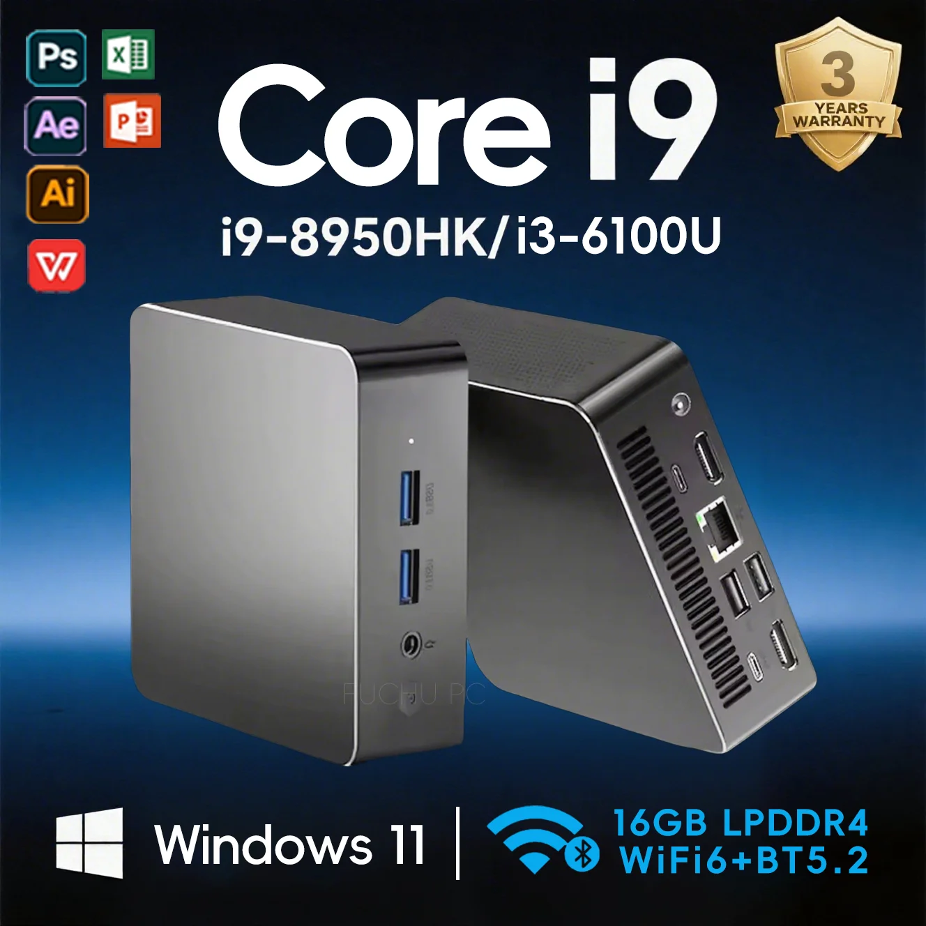 �y�Z�[�����z�y3�N�ۏ؁z�~�jPC Windows 11 intel Core i9 8950HK/Core i3-6100U 16GB RAM 1TB SSD WIFI6 BT5.2 �~�j�Q�[�~���O�I�t�B�X�w�KPC