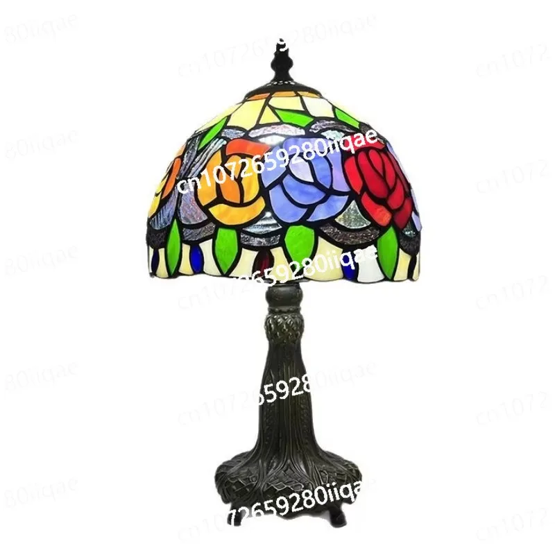 8inch 20cm European Pastoral  Lamp for Bedroom Nightstand Light Retro Style Suitable for Bar Cafe Tea House Decor