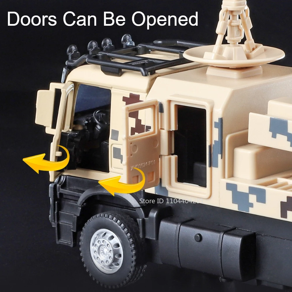 1:35 ATTACK-11 Drone Launch Voertuigen Diecast Legering Model Speelgoed Auto Geluid Licht Trek Deuren Geopend Modellen Kind Vakantie Geschenken