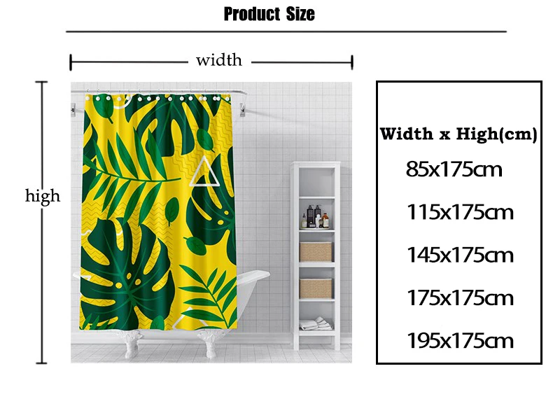 Flowers and Plants Trees Lavender Lotus Buddha Print Home Decorative Bathroom Waterproof Shower Curtain with Hook