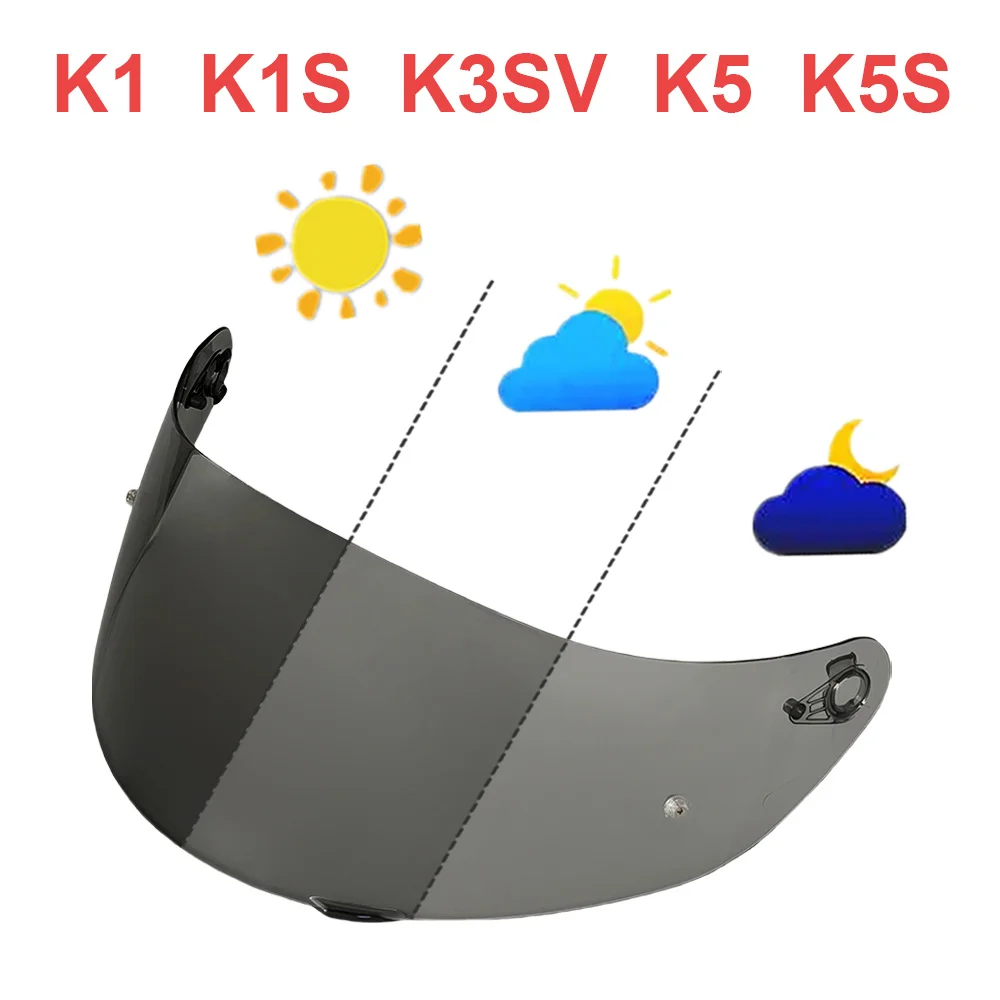 Фотохромный визор K1/K5, K6/K6S, Pista, New K3 (E2206) для шлемов AGV: защита от солнца и УФ-излучения, аксессуары для мотоциклетных шлемов