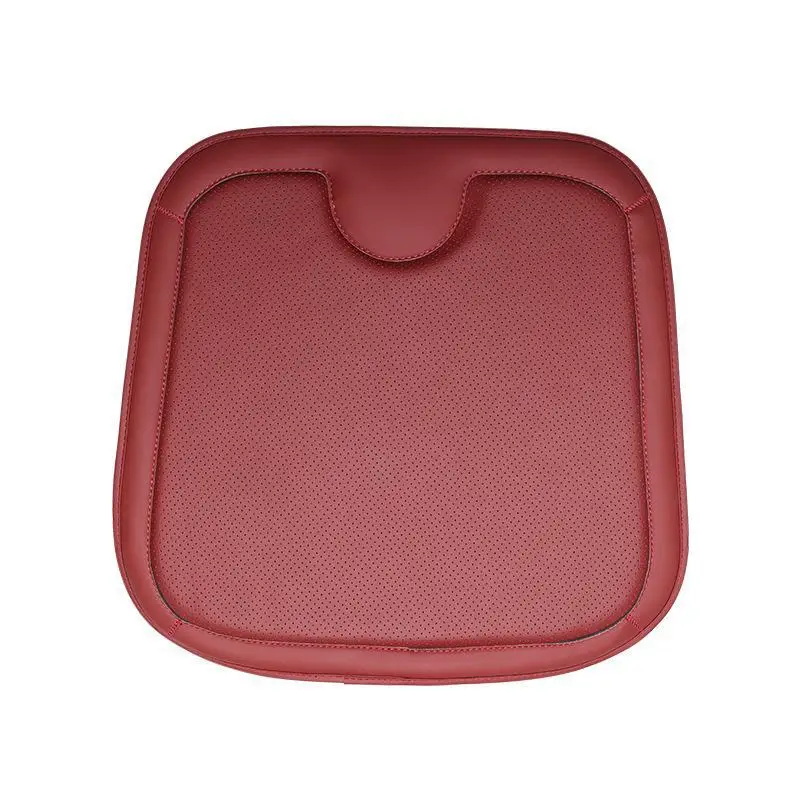 Car Seat Cushion Allseason Universal Napa Leather Driver Front Seat Protector Cover Summer Breathable Seat Cushion For Tesla BMW