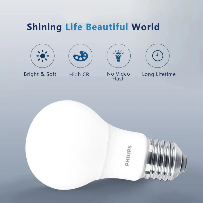Philips LED Bulbs E27 CLASSIC A Ball Lamps 8W 10W 12W Comfort 3000K 6500k White Light AC220V-240V Original LED Indoor Bulb